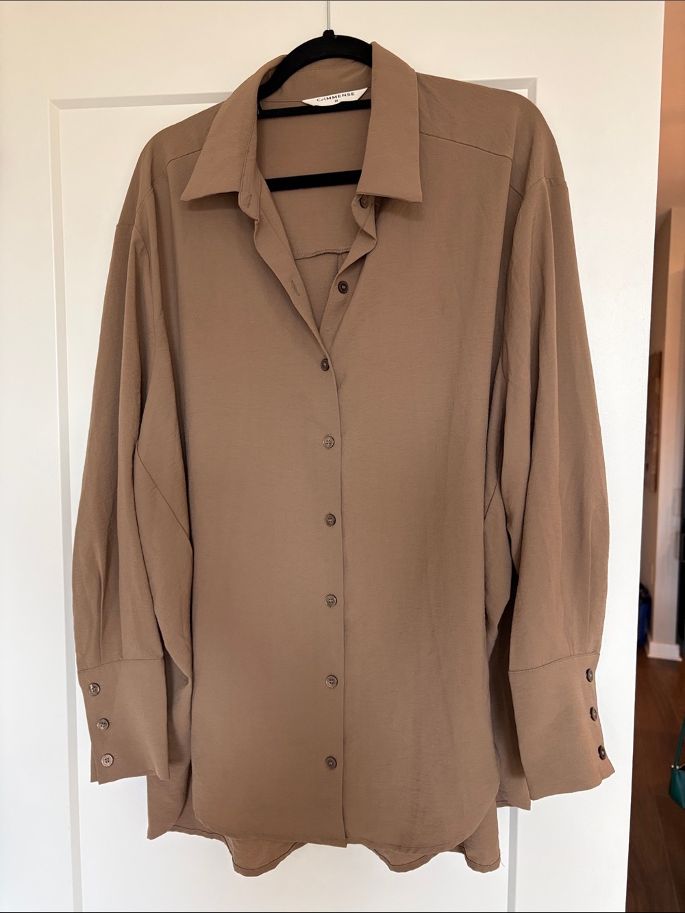 Drop Shoulder Oversized Button Up Shirt